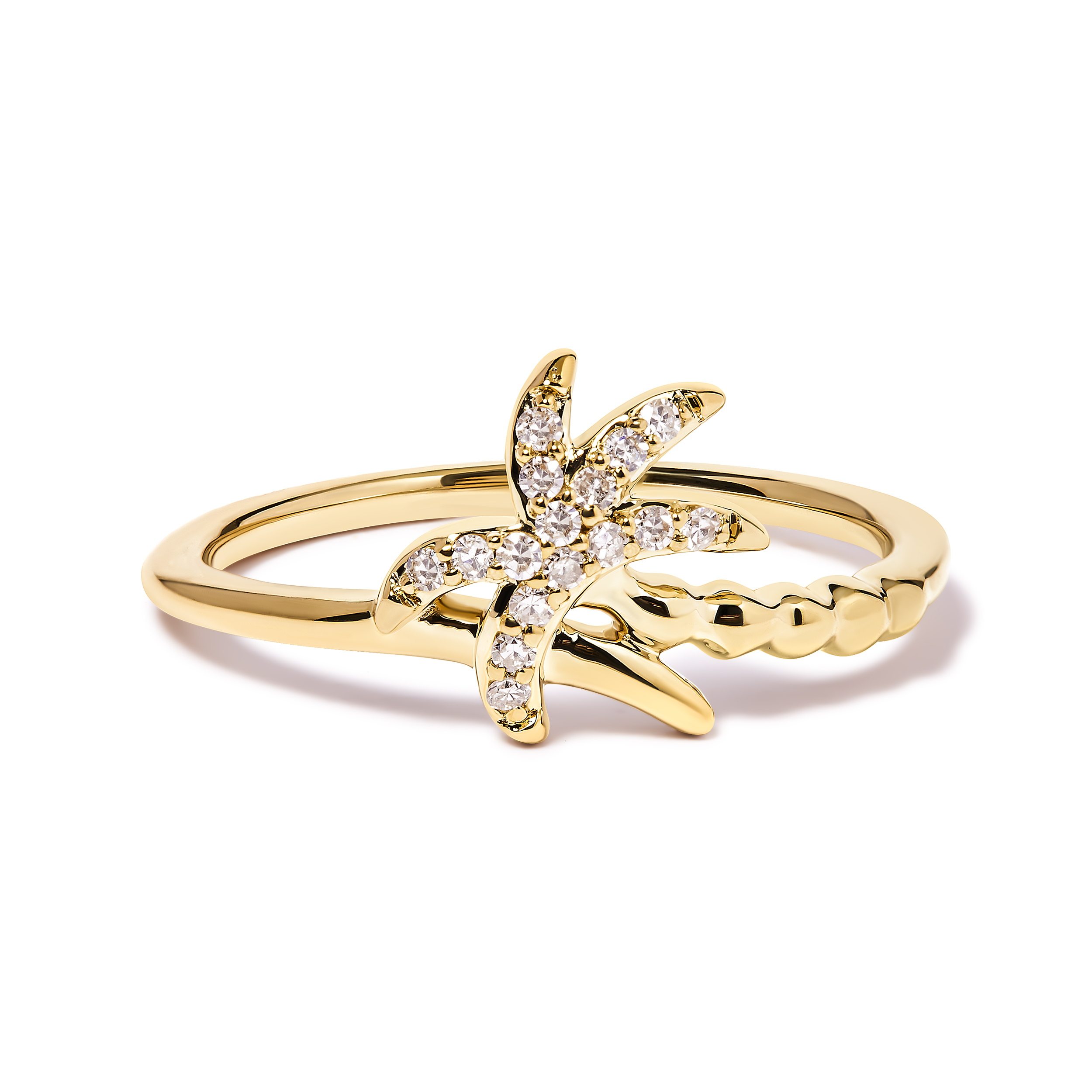 10k Yellow Gold 110 Cttw Diamond Palm Tree 1497$